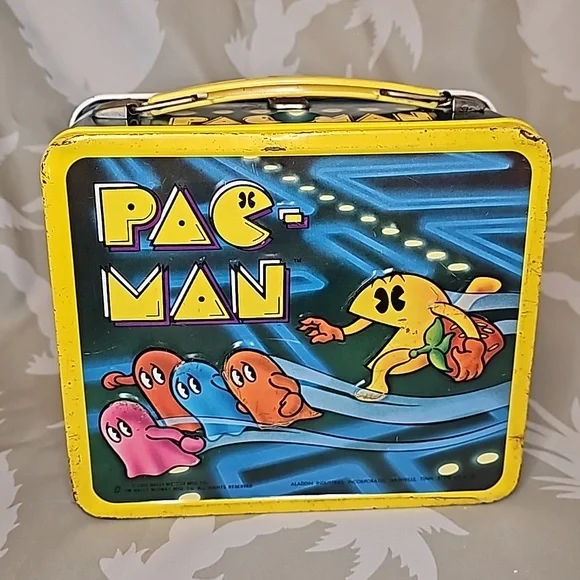 Vintage Aladdin 1980 PAC-MAN Video Game Metal Lunchbox - Picture 3 of 11